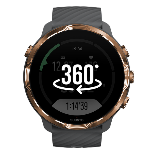 SUUNTO Suunto 7 Smart Sports Dual System Watch Beidou GPS Running Cycling Swimming Touch Screen Multi-Function Watch Graphite Copper/Graphite Copper