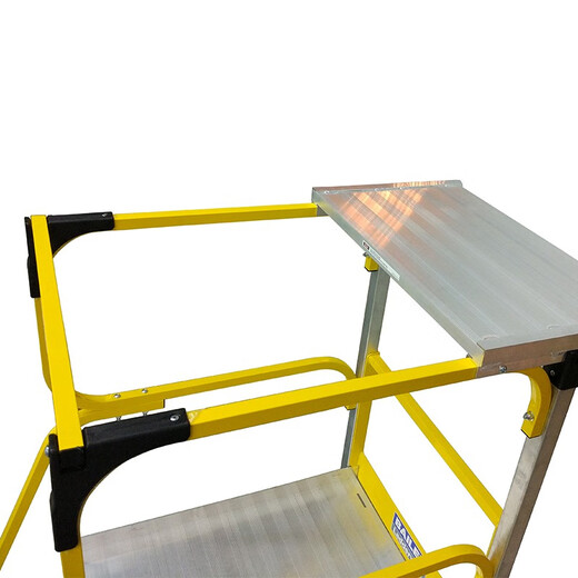 
Stable and resistant BAILEY ladder five-step aluminum alloy herringbone ladder 2.3 meters Hercules platform ladder supermarket freight elevator FS13593