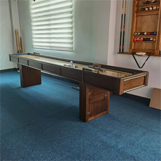 Yuanxingkong solid wood sand ball table standard sand ball table pitching table home fitness equipment table throwing luxury sand ball table 12 feet 3.6 meters luxury model complete set - walnut color