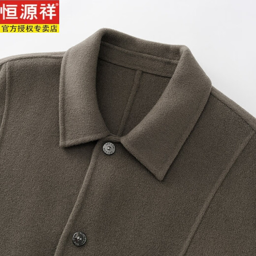 Hengyuanxiang chaqueta de hombres de lana de doble cara 2024 otoño e invierno corta holla pura chaqueta lana de lana casual de lana de moda