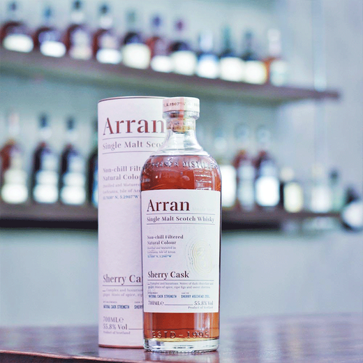 艾伦单一麦芽苏格兰威士忌Arran700ml礼盒装原装进口洋酒 艾伦博帝佳雪莉桶礼盒装700ml