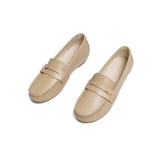 
Red Dragonfly Mother Single Shoes Women's Spring Comfortable Commuter Soft Sole Comfortable Women's Shoes Casual Light Mouth Single Shoes WTB14140 Apricot 35