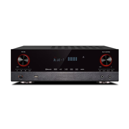 Sieben Sound Home Cinema High Power 5.1 Verstärker DTS Feedback HiFi-Stromverstärker HDMI Home Bluetooth Panoramic Professional Amplifier AV-1805 Dual Decodes 4K True 5.1 Verstärker können angeschlossen werden, passive Pistole, passive Waffe