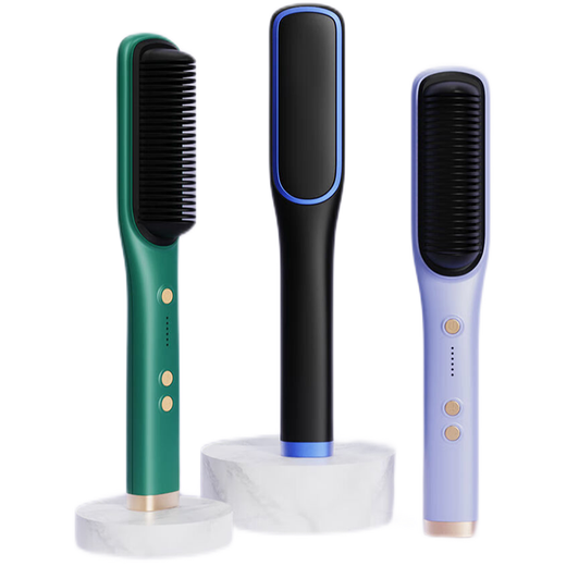 Keqi hair straightening comb negative ion hair straightener hair care splint curling iron straight hair curling dual-purpose electric curling comb straight plate clip style student dormitory bangs inner buckle home hairdressing comb instant heat straightening comb taro purple available in dormitories