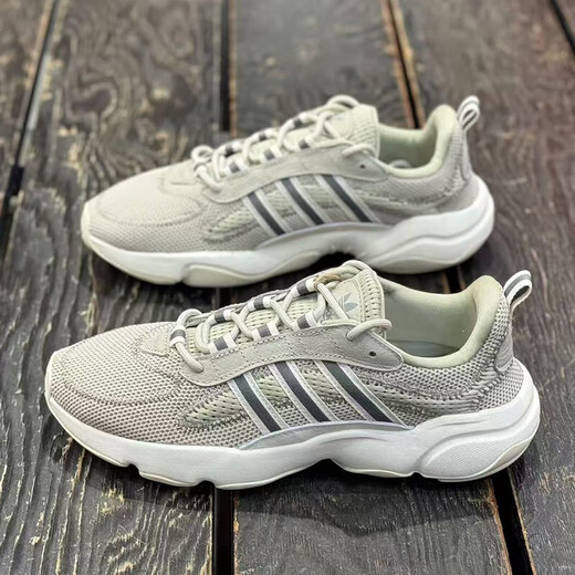 阿迪达斯 （adidas）三叶草男鞋女鞋夏季运动鞋网面透气跑步鞋复古老爹鞋休闲鞋JQ3927 JH7354/灰绿 36