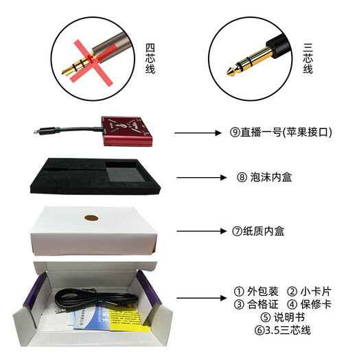 Changba Live Broadcast No. 1 Converter, Internal and external sound card in computer to connect to mobile phone, 1/3 Fruit Android Type C Live Broadcast No. 1, Lianmai PK Charging 15 Select Android Version, Fourth Generation Android Type-C Interface