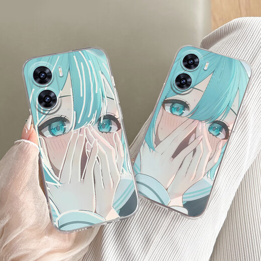 Never change Huawei Honor Play 40plus mobile phone case Hatsune Miku RKY-AN00 blue eyes anti-fall transparent soft rubber sleeve Hatsune Miku TY655 transparent space shell Honor Play 40 Plus