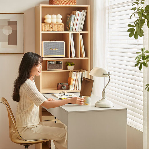 Lin's home desk study table storage versatile telescopic desk and chair combination study small apartment desk OV2V