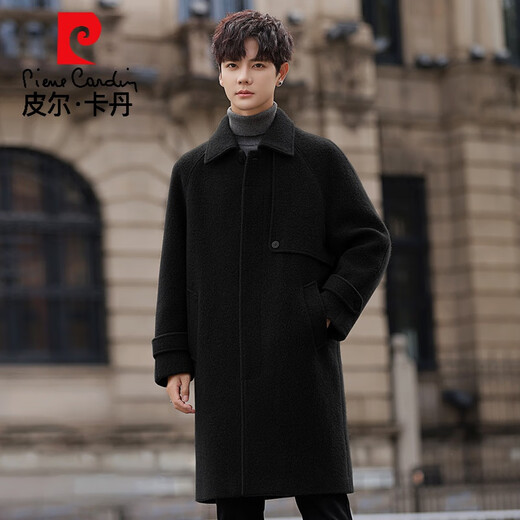 Pier Cardin High-End Light Luxury Woll Wollmantel für Herren Wollmantel mitten in der Länge 2025 Neuer Herbst und Winter verdickt warm braun grün l 175