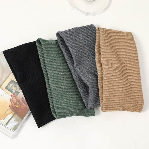 Hongyun star's same style sports headband for men, trendy sweat-absorbent headscarf, summer headband, running face wash headband, black headband F055