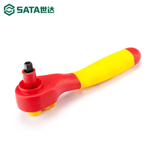 世达（SATA）VDE绝缘快速脱落棘轮扳手快速脱落大飞套筒扳手耐高压工具11981 11981/【小飞6.3mm】145mm