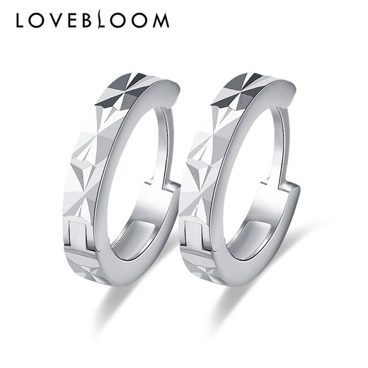 Blooming Love PT950 Platinum Earrings Women's Earrings Circle Earrings Platinum Earrings Porch Earrings Birthday Gift Platinum Earrings Approximately 2.12g Type B