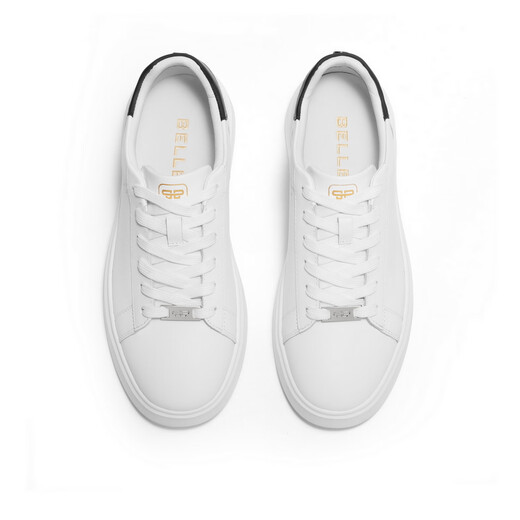 Belle Star Herrenschuhe Sommer High-End White Series Dick-Soled Small White Schuhe Casual Board Schuhe A1387AM4 Weiß/Schwarz 40 (250 mm)
