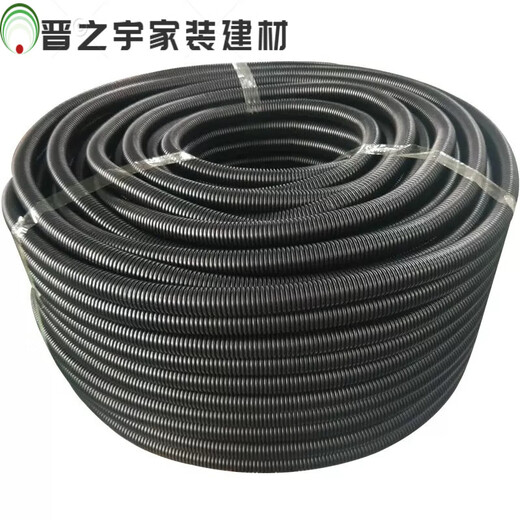 Junmo plastic open corrugated pipe waterproof and flame retardant cable protective cover threaded hose outdoor sun protection and anti-aging PEAD10 inner diameter 6 points 5mm 100 meters