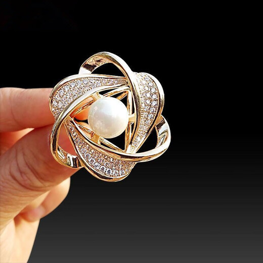 Xiaose silk scarf buckle high-end brooch waist knotted clothes hem pin silk scarf dual-purpose corsage birthday gift flower scarf button XZ0174