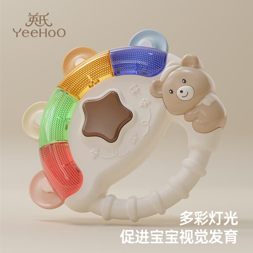 
[Quality New Product]YEEHOO Children's Hand-Shaped Drum Electronic Piano Piao Drum Rattle Ringing Tambourine Percussion Instrument Grasping Early Education Toys Birthday Gifts