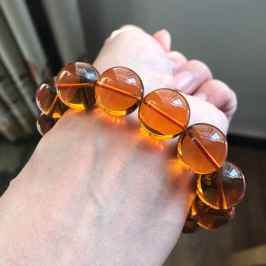 Dingfei Myanmar Amber 18mm Water Purifying Blood Black Tea Bracelet Men Women Domineering Amber Beeswax Picture Color