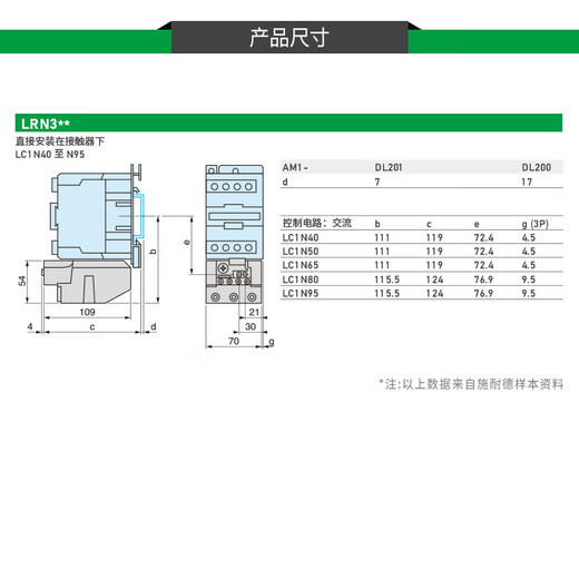 Schneider thermal relay LRN359N thermal overload protector adapts to LC1N65A-95A AC contactor LRN322N 17-25A with LC1N40-95