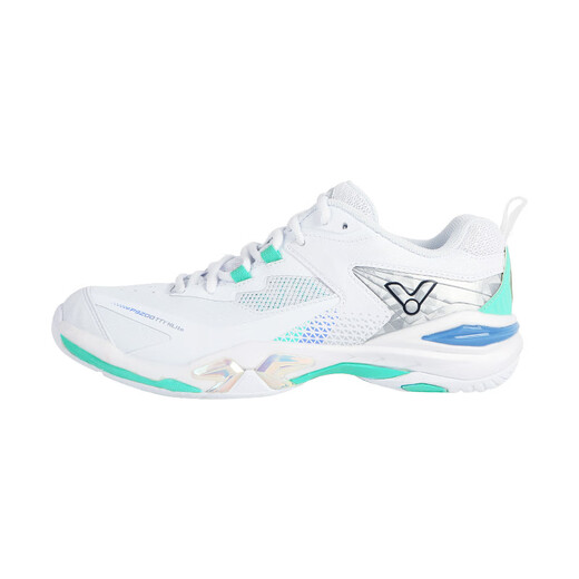 Victor (VICTOR) badminton shoes non-slip wear-resistant sports shoes for men and women victory shoes shock absorption wear Tsingying competition shoes P9200TTY NLite AR white/white water green [new style] 41