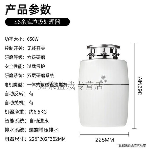 Xianzhaoyuku garbage collector kitchen S6 kitchen food grinder 650w high power automatic water inlet 1S6 98 new with slight scratches