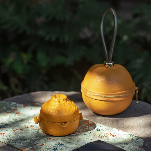 Wanqiantang (Edenus) travel tea set, high-end Chinese Valentine's Day gift, ceramic quick cup, portable fruit tea set, outdoor camping, good luck