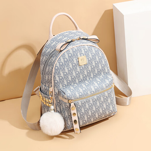 Holzspecker (Tucano) Rucksack für Frauen 2024 Neue trendige und super heiße, vielseitige, weiche Ledertasche Mode Frühlings- und Sommerreisen Damen kleiner Rucksack [6231 Models] Schwarz klein