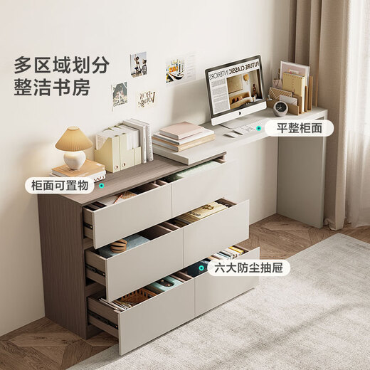 Lin's Home Dressing Table, Drawer Cabinet, Integrated Dressing Table, Storage Bedroom, Simple Modern Desk, Lin's Wood Industry OV3C