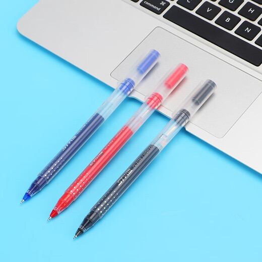
BAOKE PC5008 Juneng write neutral pen black 0.5mm office study neutral pen conference pen Exam pen PC5158 [large capacity quick drying] blue - 12 pieces/box, custom logo over 300 [Contact customer service]