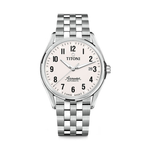 
Plum Blossom (Titoni) Swiss Watch Aerial Overlord Series Automatic Mechanical Men's Watch 40.5mm 83906-S-698 Gift