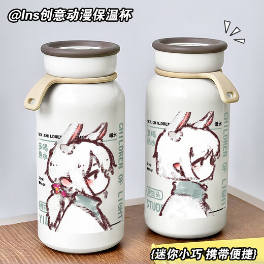 
Xiong Zhechaguanghui surrounding water cup thermos thermos cartoon 2D water cup milk coffee cup portable sun travel cream thermos--XU695 cat head 400ml large capacity
