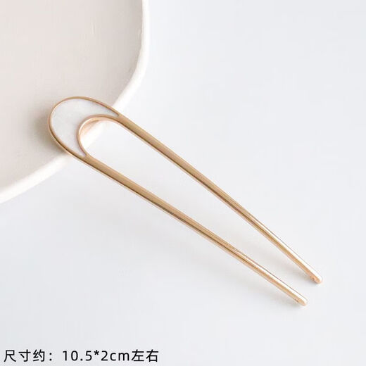 Octagonal rose national style U-shaped hairpin hair fork metal short hairpin short style hairpin retro all-match plug alloy hair fork two-tooth wave Molan