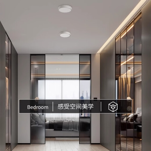 Fanyao ultra-thin surface-mounted downlight, round LED small ceiling installation, ceiling light, aisle light, entrance corridor, entrance ceiling spotlight, 7w-white light-H style