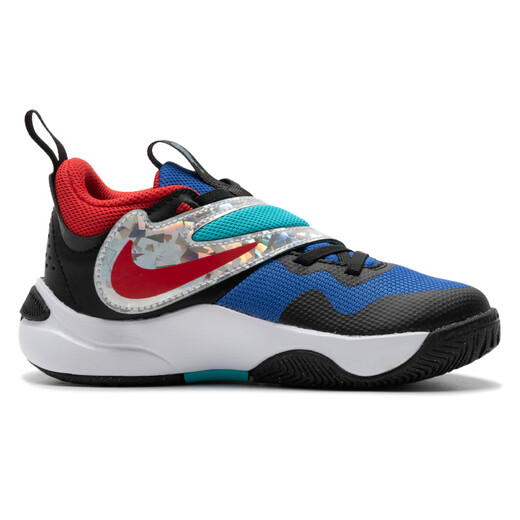 Nike (Nike) Zapatos para niños 2025 Summer Nuevo equipo ajetreo Competición de zapatos deportivos COMISIÓN PRÁCTICO ENTRENAMIENTO RESISTENTE RESISTENTE COMBUSTIBLE DE BALONCALLO FJ1391-001 19 2Y/33.5 Tamaño/21 cm
