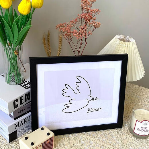 Shanye Shanye wooden picture frame hanging wall 16 inch 20 inch sketch 8K art 4k puzzle poster A3 children's photo frame a4 table walnut color 4K wall 38*53CM