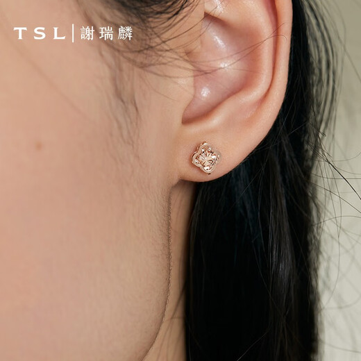 Xie Ruilin (TSL) 18K gold earrings for women, lucky guardian gourd gold earrings and earrings BE186-BE187 BE186-Hourd