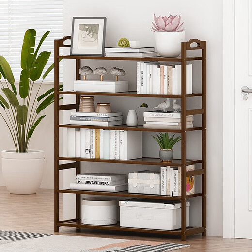 Sizhuge home door shoe rack solid wood floor-to-ceiling storage rack simple storage shoe cabinet multi-layer entrance shoe storage living room storage 5 layers - 70cm long full board