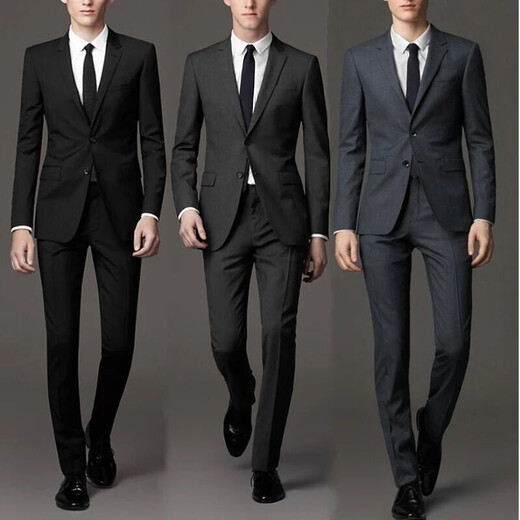 Yuanjie (door-to-door measurement) (tailor-made) hand-made tailor-made men's suit suit custom-made casual wool suit custom-made wedding dress business work clothes black supports free modification