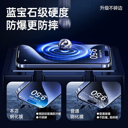 YOUMAKER苹果16/16promax钢化膜无尘仓iPhone16plus全屏覆盖高清抗指纹防窥手机秒贴膜 16ProMax【加强防窥膜2套装】听筒防尘全覆盖