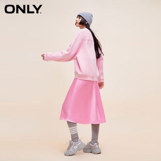 ONLY时尚休闲宽松落肩套装卫衣连衣裙女|12348L002 C28 蜜莱克粉色 M 165/84A