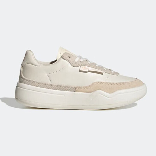 阿迪达斯 （adidas）休闲鞋女鞋 春季新款ins潮时尚三叶草厚底低帮耐磨缓震运动鞋 GX7039米白肉粉 36 (220mm)
