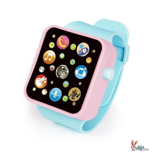 Kaishi Children's Toy Watch Edad de 1 a 3 años, puedes cantar y escuchar a la persona que llama por teléfono que trae conciertos para cantar y cuenta historias y lee poemas antiguos. Colorido reloj azul oscuro