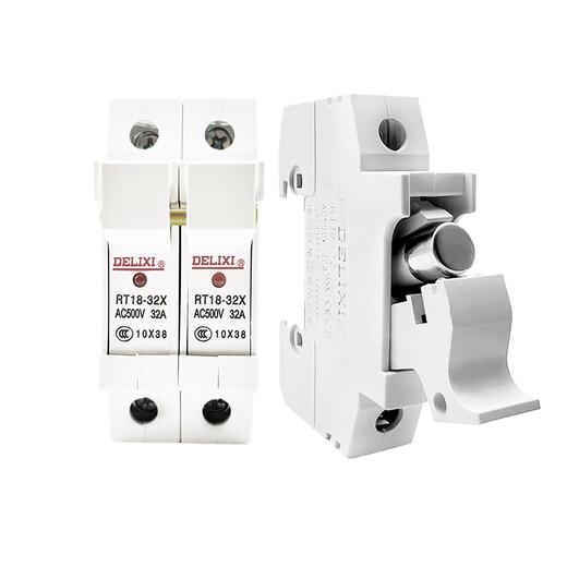 Delixi low voltage fuse fuse base rt18-32x fuse body 10*38rt-14 fuse core 10 pieces 10*38-2A10 pieces