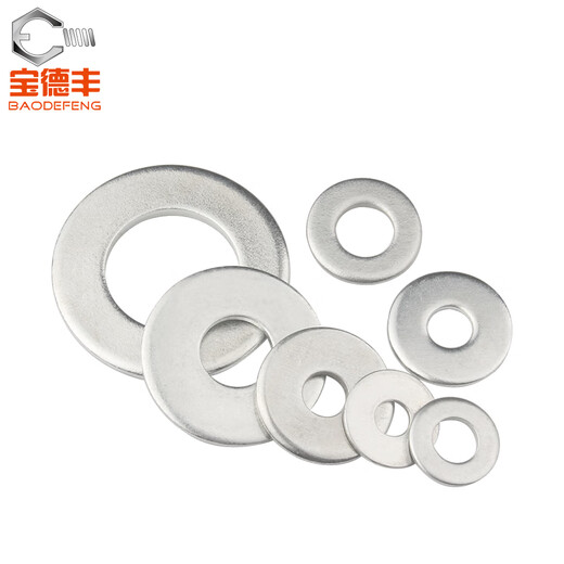 Baodefeng galvanized gasket washer washer metal screw gasket flat washer flat gasket national standard standard parts M4x18x0.8 500 pieces