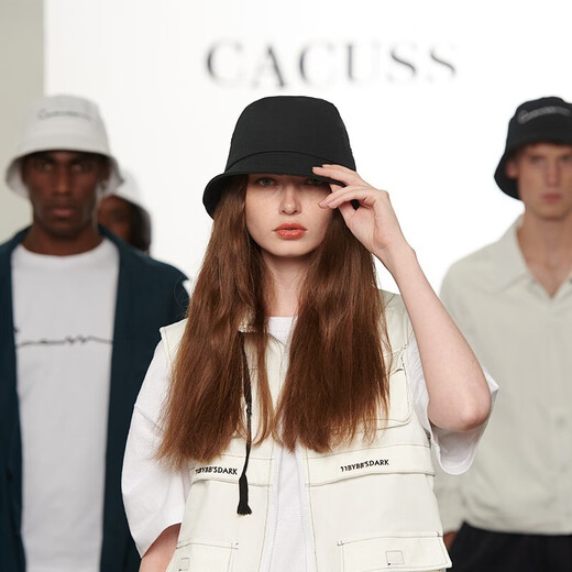 CACUSS hat for men and women in all seasons UV protection fisherman hat basin hat wide brim sun protection sun hat outdoor black and medium