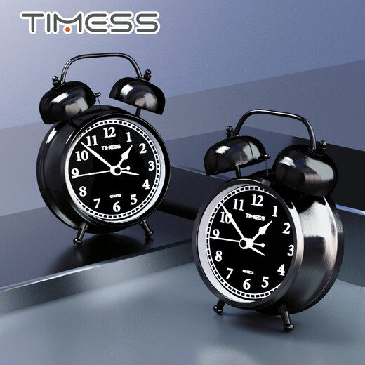 Timess alarm clock creative children's sleepy small alarm clock cartoon luminous student bedside clock quartz ringing lazy alarm clock PT832-3 sleepy 4.5 inch chrome color