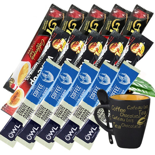 G7 Vietnam Zhongyuan G7 + Weller Cat Shit + OWL Instant Coffee Combination Pack Extra-Strong Original Three-in-One Instant Coffee. Three combinations, a total of 90 pieces. Free mixing cup.