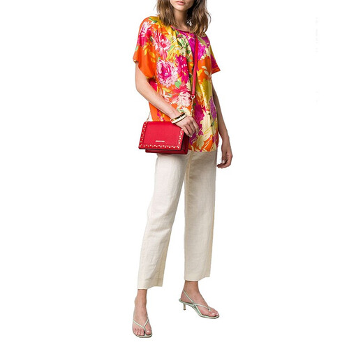 Michael Kors Mike Coles MK Frauenbeutel Cowide Nieten einzelner Schulter -Diagonal -Span -Tasche 32S0GJ6C7T Chinese Valentinstag Red 683