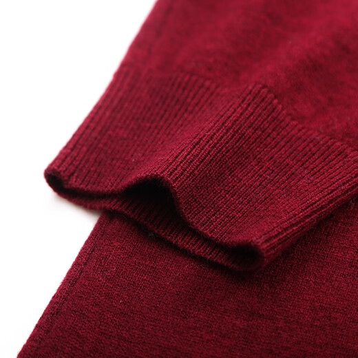 Pierre Cardin 100% wool sweater men's thin half turtleneck sweater middle-aged solid color versatile sweater black 175