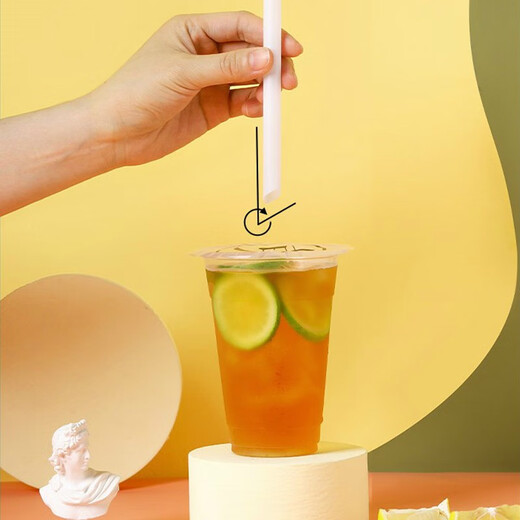 Denbigh biodegradable thick straw food-grade large-diameter elbow plastic pearl milk tea for infants and young children to drink porridge and liquid food