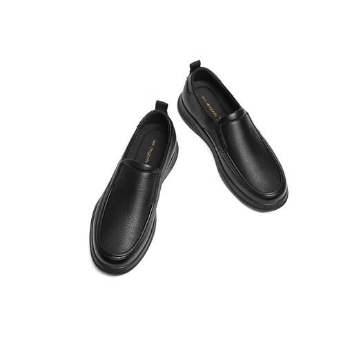 
Red Dragonfly Left Month Casual Leather Shoes 2025 Spring Men's Casual Shoes Middle-aged and Elderly Shoes WTA15124 Black 39